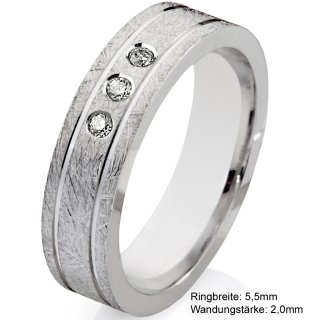Antragsring Verlobungsring Damenring Silber mit Diamanten und Gravur 3EB98