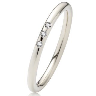 Klassischer Verlobungsring Partnerring Goldring poliert mit Diamant GE610