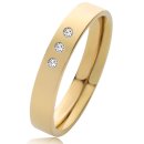 Verlobungsring Trauring Partnerring Goldring mit Diamanten zur Auswahl polierter Oberfläche GE330
